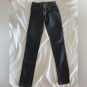 Fashion Nova Mid Rise Dark Jeans